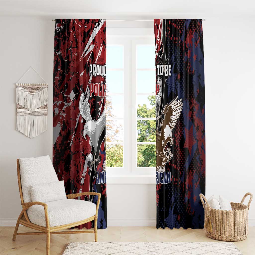 Polish American Heritage Month Window Curtain Eagle With Grunge Style - Wonder Print Shop