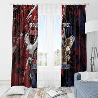 Polish American Heritage Month Window Curtain Eagle With Grunge Style - Wonder Print Shop
