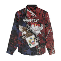 Personalized Polish American Heritage Month Women Casual Shirt Eagle With Grunge Style - Wonder Print Shop