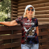 Personalized Polish American Heritage Month Women Polo Shirt Eagle With Grunge Style - Wonder Print Shop