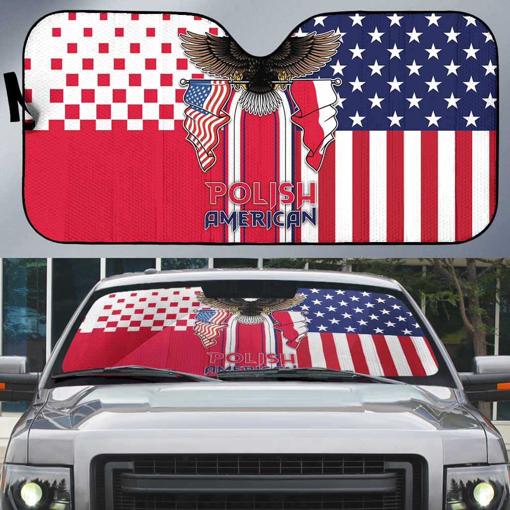 Polish American Heritage Month Auto Sun Shade Unique Style - Wonder Print Shop