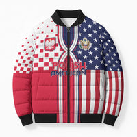 Personalized Polish American Heritage Month Bomber Puffer Jacket Unique Style - Wonder Print Shop