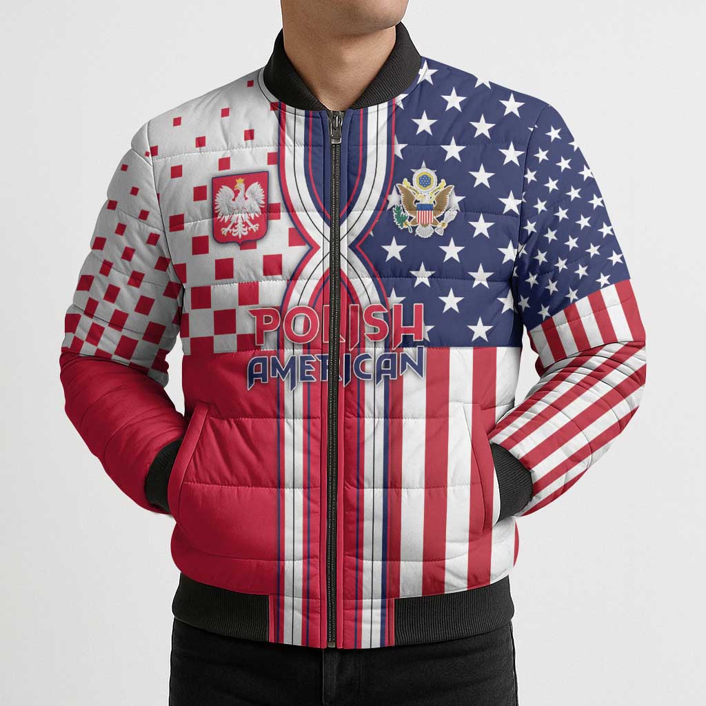 Personalized Polish American Heritage Month Bomber Puffer Jacket Unique Style - Wonder Print Shop