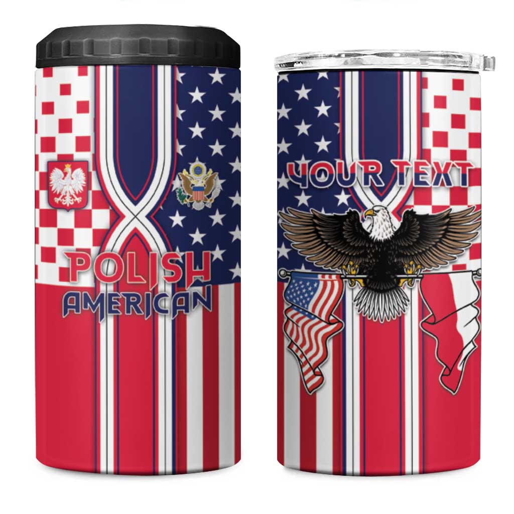 Personalized Polish American Heritage Month 4 in 1 Can Cooler Tumbler Unique Style - Wonder Print Shop