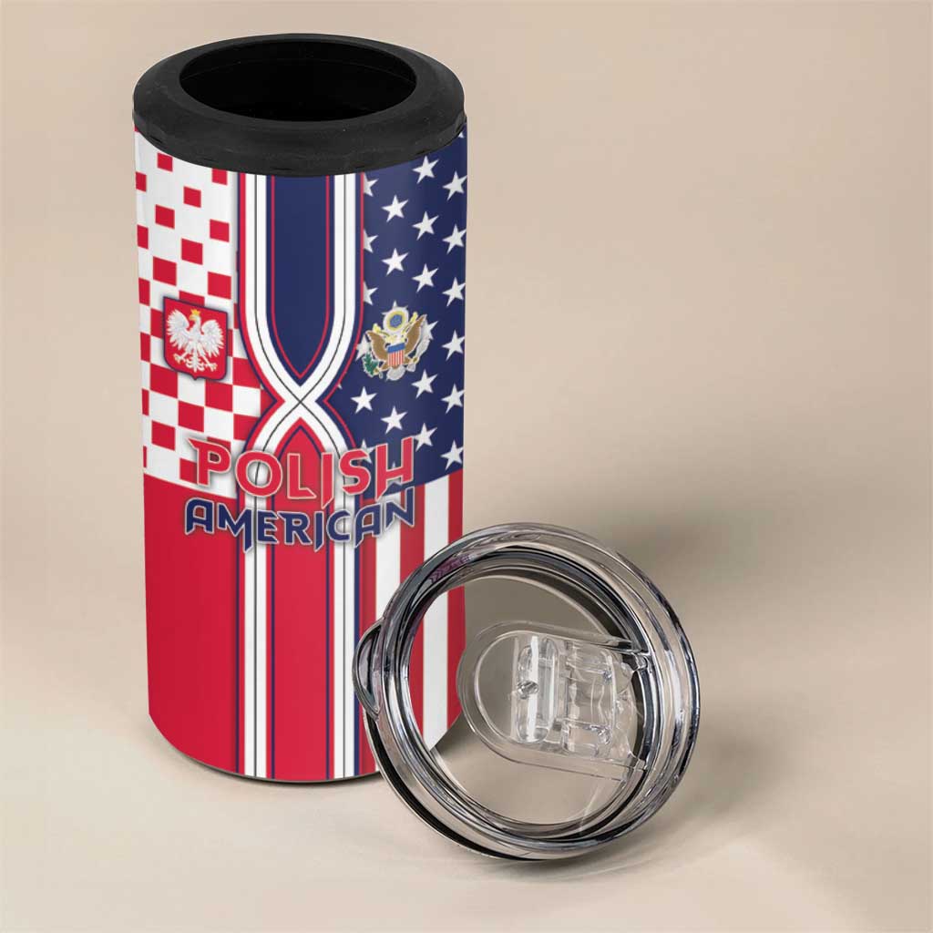 Personalized Polish American Heritage Month 4 in 1 Can Cooler Tumbler Unique Style - Wonder Print Shop