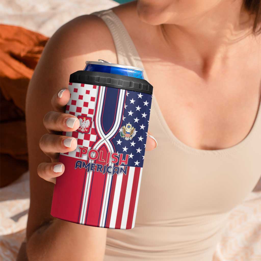 Personalized Polish American Heritage Month 4 in 1 Can Cooler Tumbler Unique Style - Wonder Print Shop