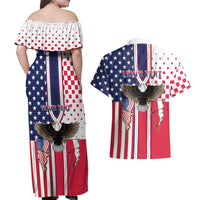 Personalized Polish American Heritage Month Couples Matching Off Shoulder Maxi Dress and Hawaiian Shirt Unique Style - Wonder Print Shop