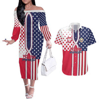 Personalized Polish American Heritage Month Couples Matching Off The Shoulder Long Sleeve Dress and Hawaiian Shirt Unique Style - Wonder Print Shop