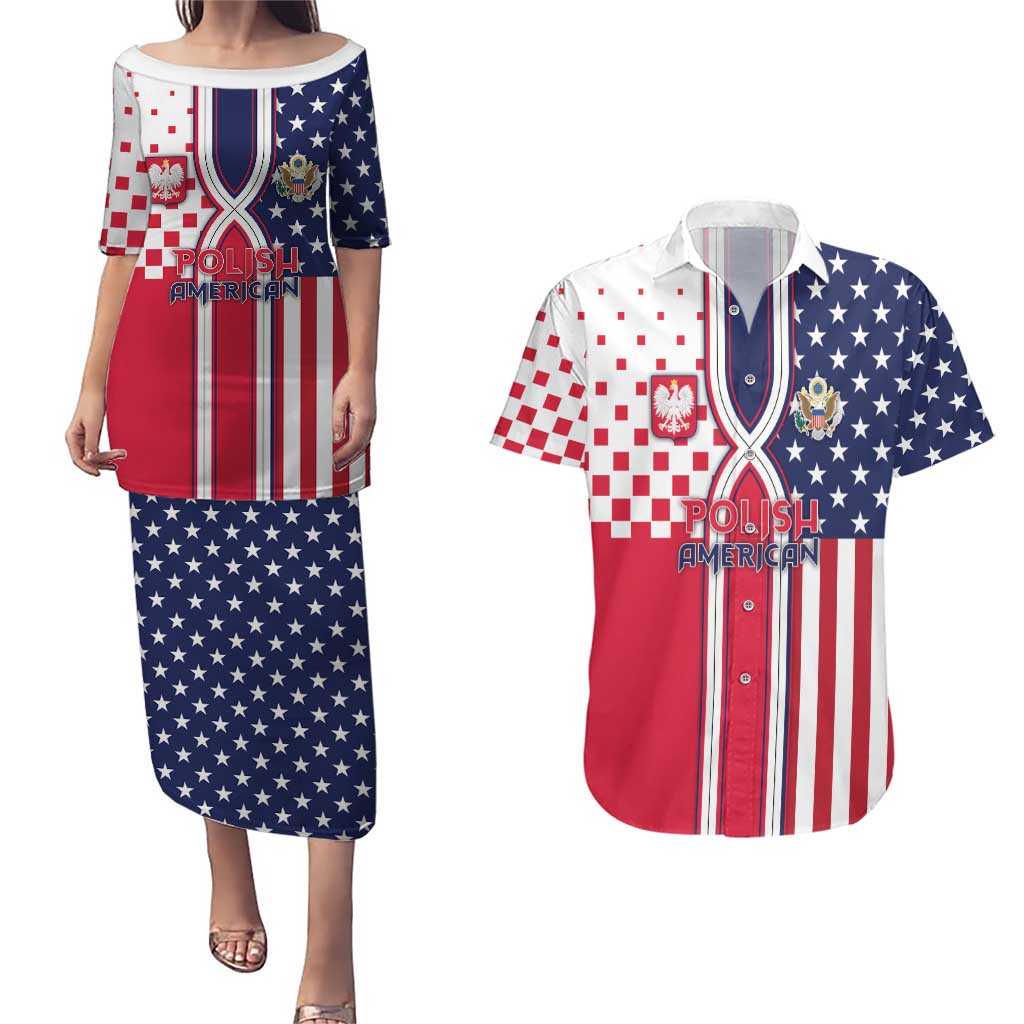 Personalized Polish American Heritage Month Couples Matching Puletasi and Hawaiian Shirt Unique Style - Wonder Print Shop