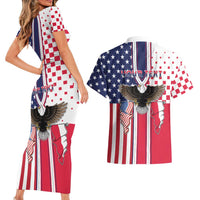 Personalized Polish American Heritage Month Couples Matching Short Sleeve Bodycon Dress and Hawaiian Shirt Unique Style - Wonder Print Shop