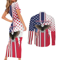 Personalized Polish American Heritage Month Couples Matching Short Sleeve Bodycon Dress and Long Sleeve Button Shirt Unique Style - Wonder Print Shop