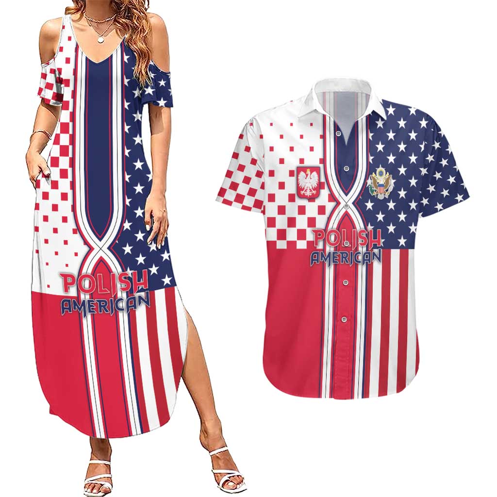 Personalized Polish American Heritage Month Couples Matching Summer Maxi Dress and Hawaiian Shirt Unique Style - Wonder Print Shop