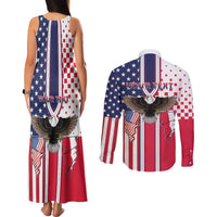 Personalized Polish American Heritage Month Couples Matching Tank Maxi Dress and Long Sleeve Button Shirt Unique Style - Wonder Print Shop