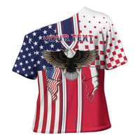 Personalized Polish American Heritage Month Cross Shoulder Shirt Unique Style - Wonder Print Shop