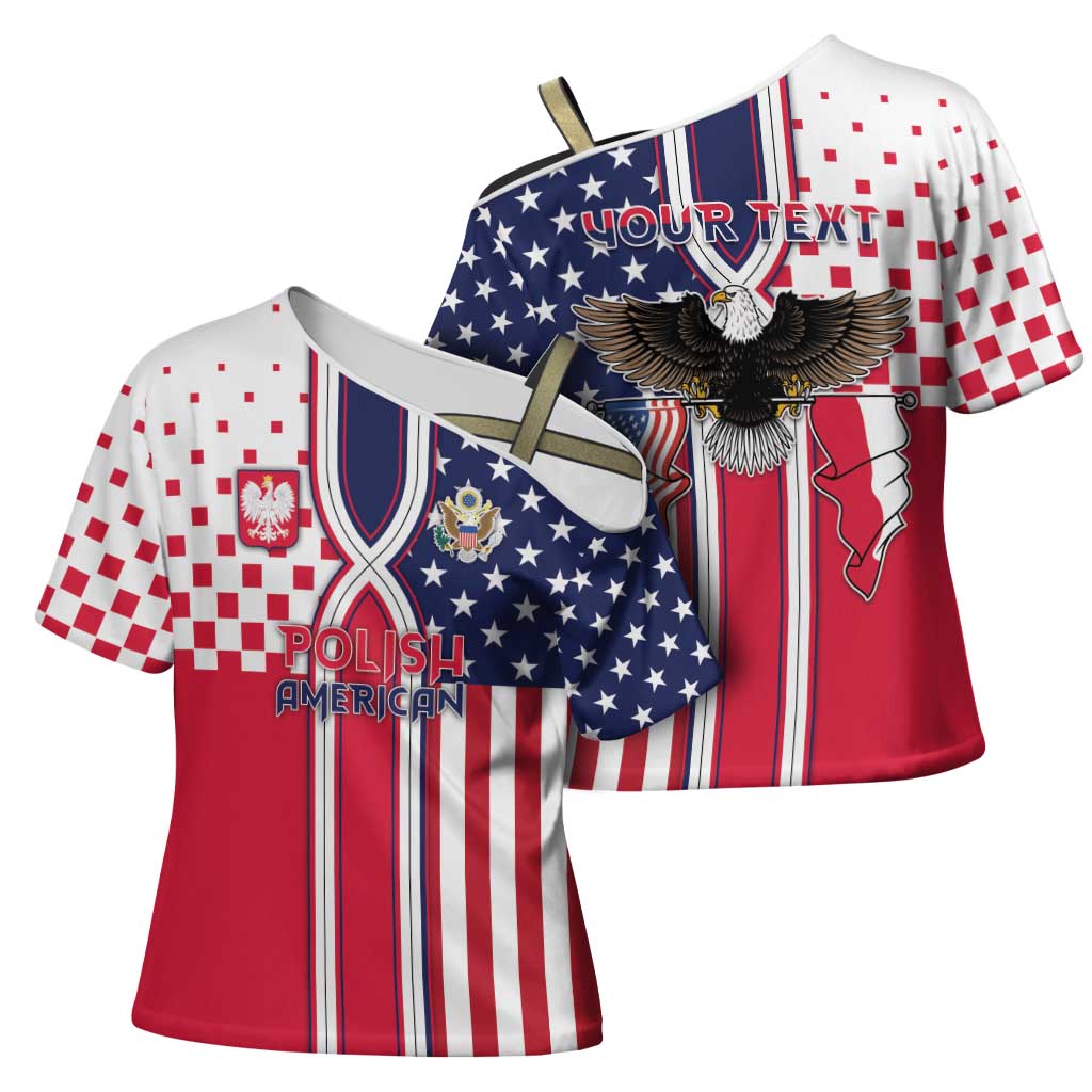 Personalized Polish American Heritage Month Cross Shoulder Shirt Unique Style - Wonder Print Shop