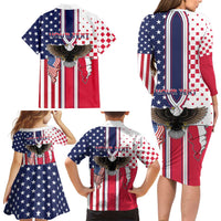 Personalized Polish American Heritage Month Family Matching Long Sleeve Bodycon Dress and Hawaiian Shirt Unique Style - Wonder Print Shop