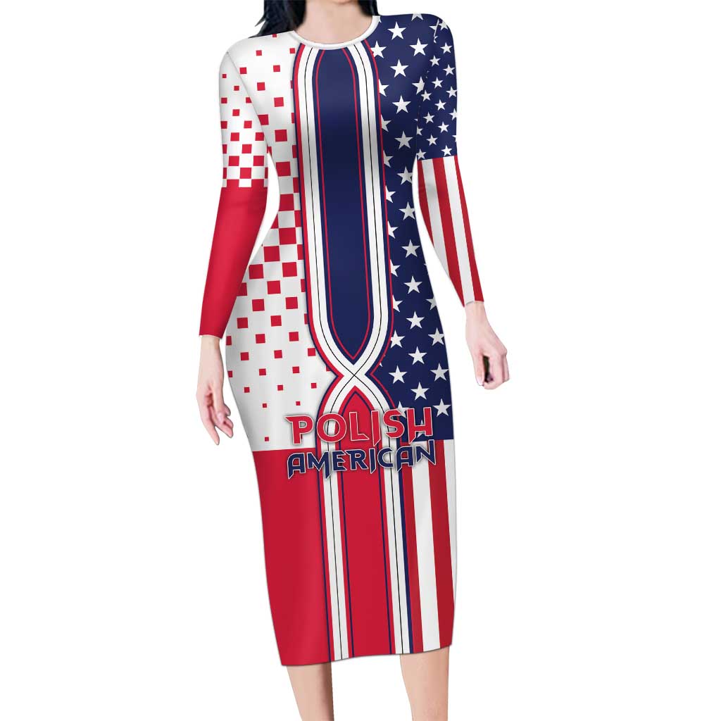 Personalized Polish American Heritage Month Family Matching Long Sleeve Bodycon Dress and Hawaiian Shirt Unique Style - Wonder Print Shop