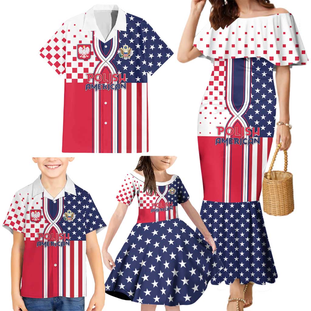 Personalized Polish American Heritage Month Family Matching Mermaid Dress and Hawaiian Shirt Unique Style - Wonder Print Shop