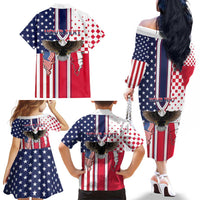 Personalized Polish American Heritage Month Family Matching Off The Shoulder Long Sleeve Dress and Hawaiian Shirt Unique Style - Wonder Print Shop