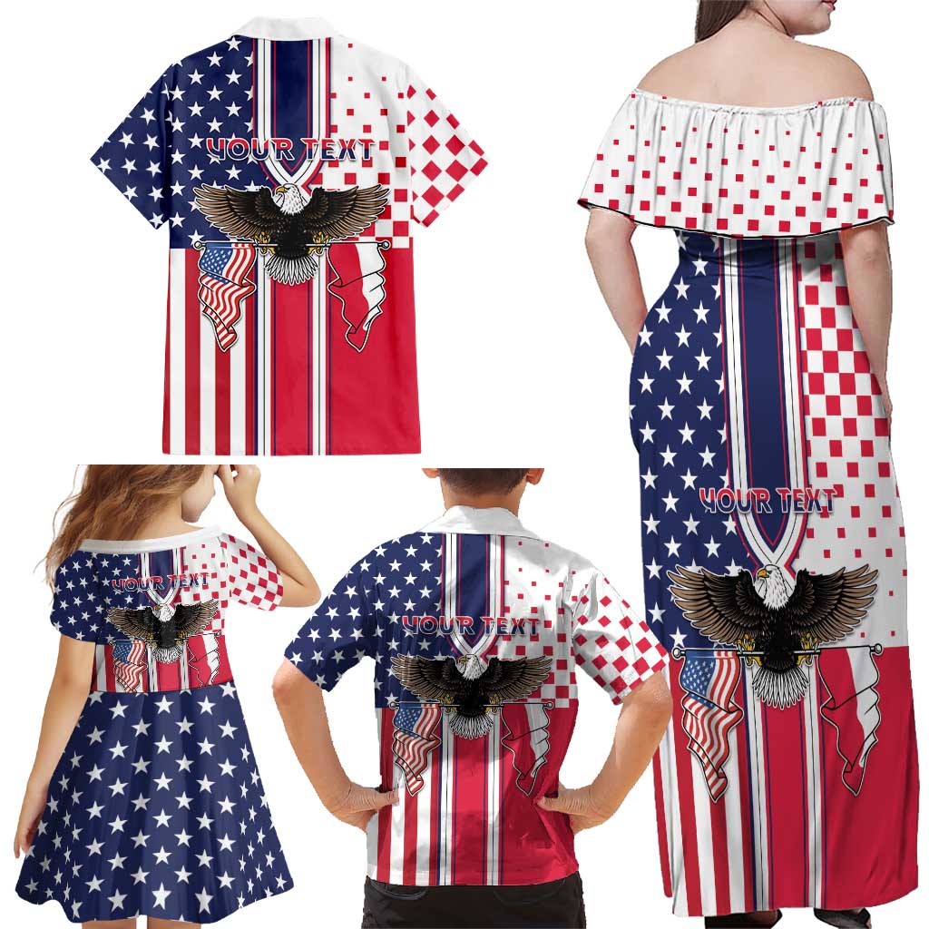 Personalized Polish American Heritage Month Family Matching Off Shoulder Maxi Dress and Hawaiian Shirt Unique Style - Wonder Print Shop