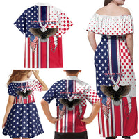 Personalized Polish American Heritage Month Family Matching Off Shoulder Maxi Dress and Hawaiian Shirt Unique Style - Wonder Print Shop