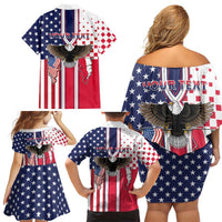 Personalized Polish American Heritage Month Family Matching Off Shoulder Short Dress and Hawaiian Shirt Unique Style - Wonder Print Shop