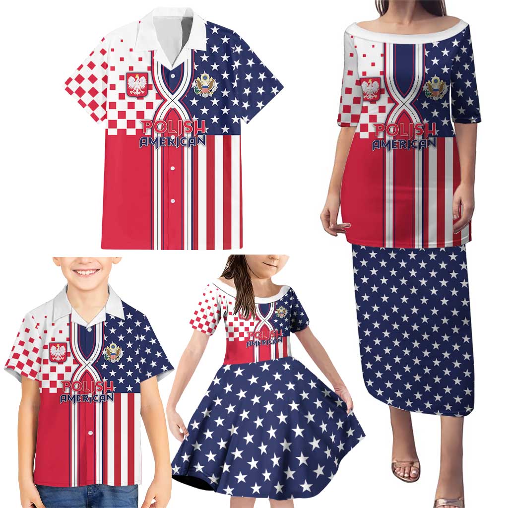 Personalized Polish American Heritage Month Family Matching Puletasi and Hawaiian Shirt Unique Style - Wonder Print Shop