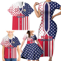 Personalized Polish American Heritage Month Family Matching Short Sleeve Bodycon Dress and Hawaiian Shirt Unique Style - Wonder Print Shop