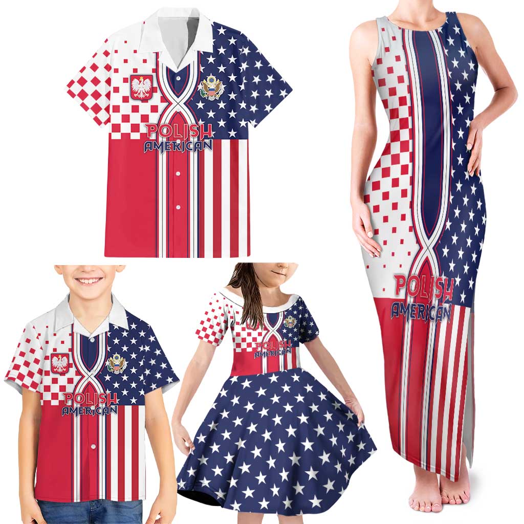 Personalized Polish American Heritage Month Family Matching Tank Maxi Dress and Hawaiian Shirt Unique Style - Wonder Print Shop