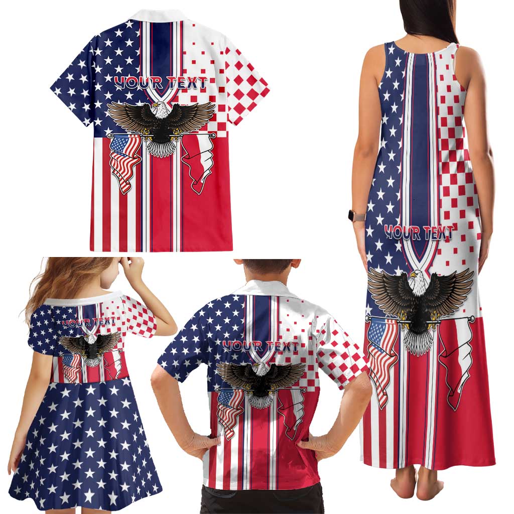 Personalized Polish American Heritage Month Family Matching Tank Maxi Dress and Hawaiian Shirt Unique Style - Wonder Print Shop