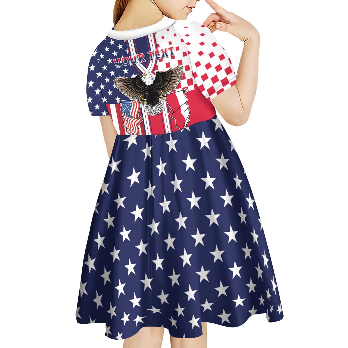 Personalized Polish American Heritage Month Kid Short Sleeve Dress Unique Style - Wonder Print Shop