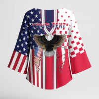 Personalized Polish American Heritage Month Kimono Sleeve Blouse Unique Style - Wonder Print Shop