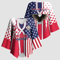 Personalized Polish American Heritage Month Kimono Sleeve Blouse Unique Style - Wonder Print Shop