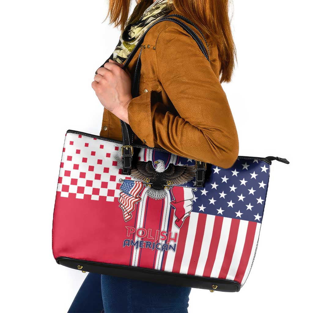 Polish American Heritage Month Leather Tote Bag Unique Style - Wonder Print Shop
