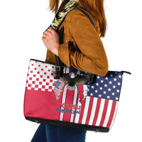 Polish American Heritage Month Leather Tote Bag Unique Style - Wonder Print Shop
