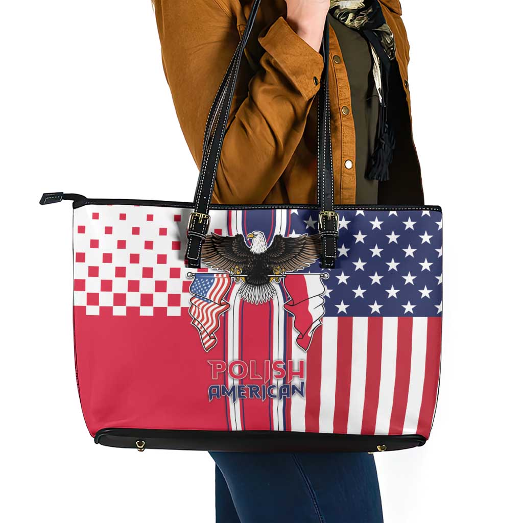 Polish American Heritage Month Leather Tote Bag Unique Style - Wonder Print Shop