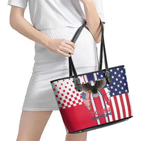 Polish American Heritage Month Leather Tote Bag Unique Style - Wonder Print Shop