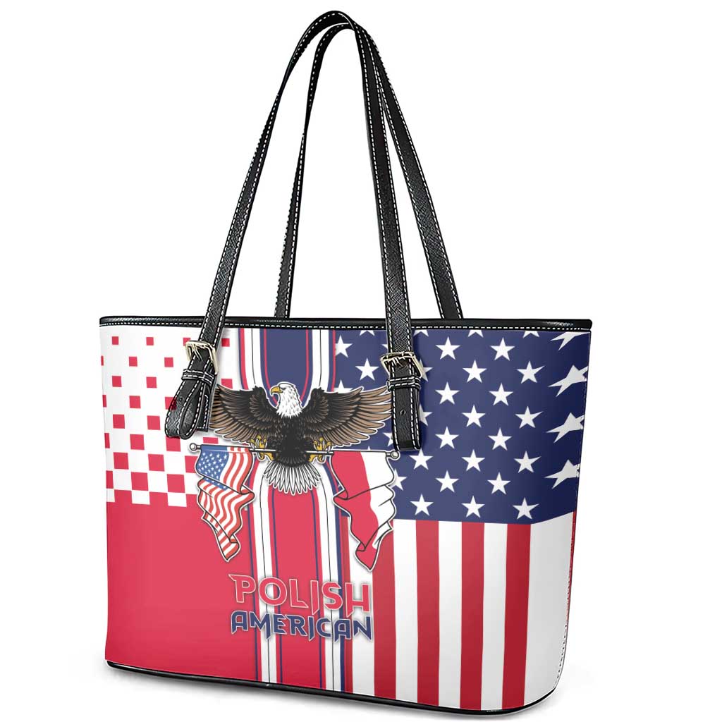 Polish American Heritage Month Leather Tote Bag Unique Style - Wonder Print Shop