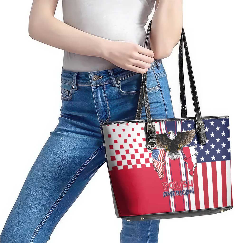 Polish American Heritage Month Leather Tote Bag Unique Style - Wonder Print Shop