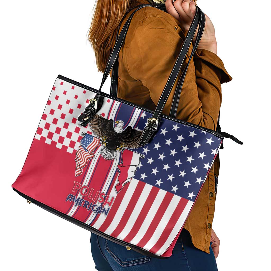 Polish American Heritage Month Leather Tote Bag Unique Style - Wonder Print Shop
