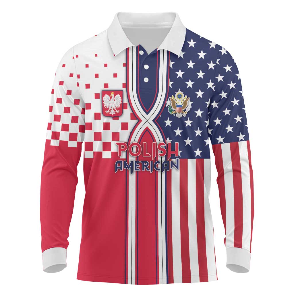 Personalized Polish American Heritage Month Long Sleeve Polo Shirt Unique Style - Wonder Print Shop