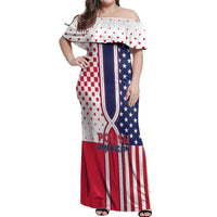 Personalized Polish American Heritage Month Off Shoulder Maxi Dress Unique Style - Wonder Print Shop