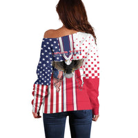 Personalized Polish American Heritage Month Off Shoulder Sweater Unique Style - Wonder Print Shop