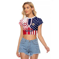 Personalized Polish American Heritage Month Raglan Cropped T Shirt Unique Style - Wonder Print Shop