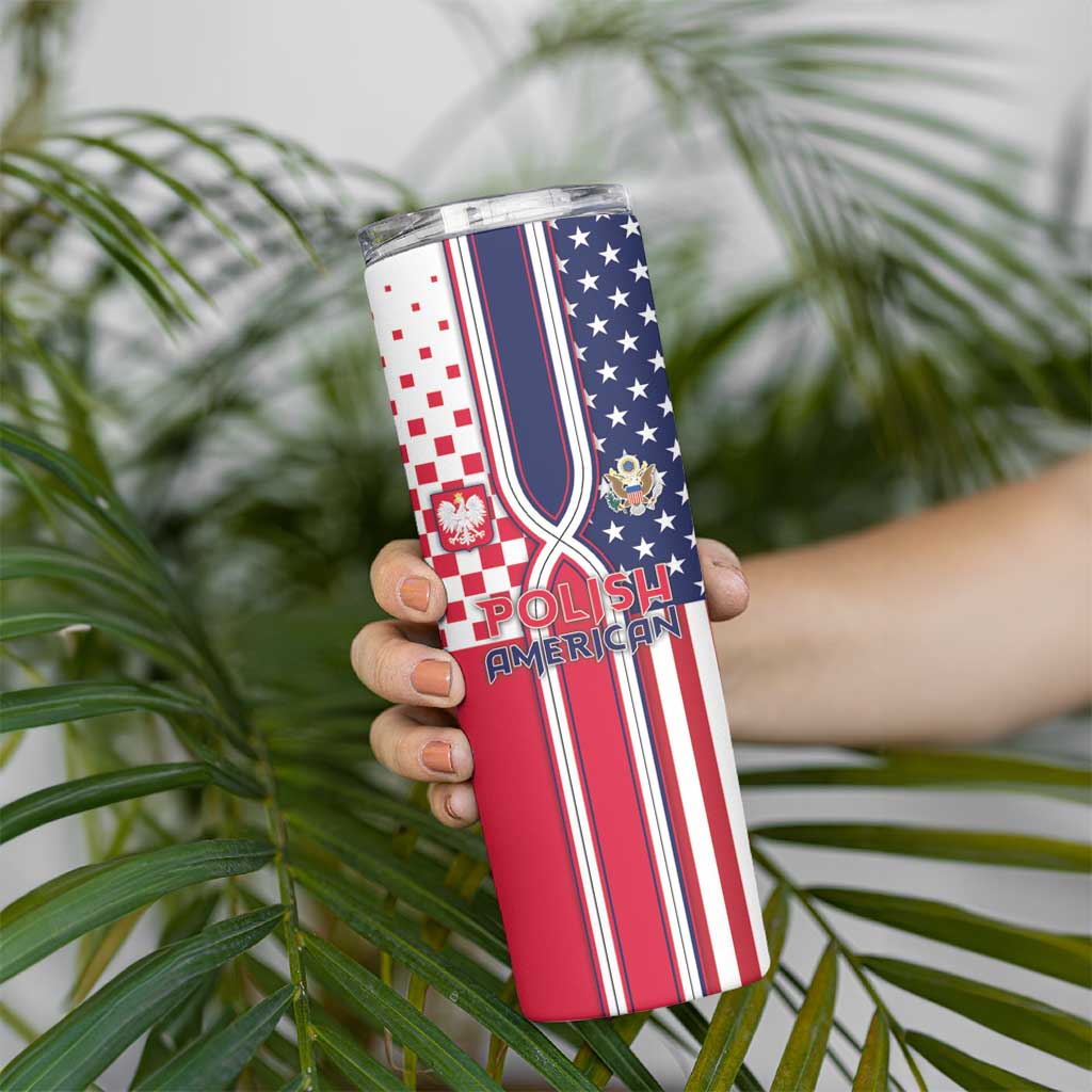 Personalized Polish American Heritage Month Skinny Tumbler Unique Style - Wonder Print Shop
