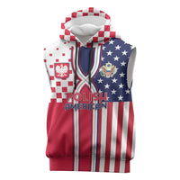 Personalized Polish American Heritage Month Sleeveless Hoodie Unique Style - Wonder Print Shop