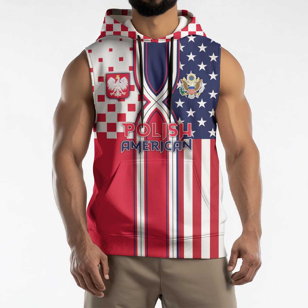 Personalized Polish American Heritage Month Sleeveless Hoodie Unique Style - Wonder Print Shop