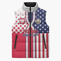 Personalized Polish American Heritage Month Sleeveless Puffer Jacket Unique Style - Wonder Print Shop