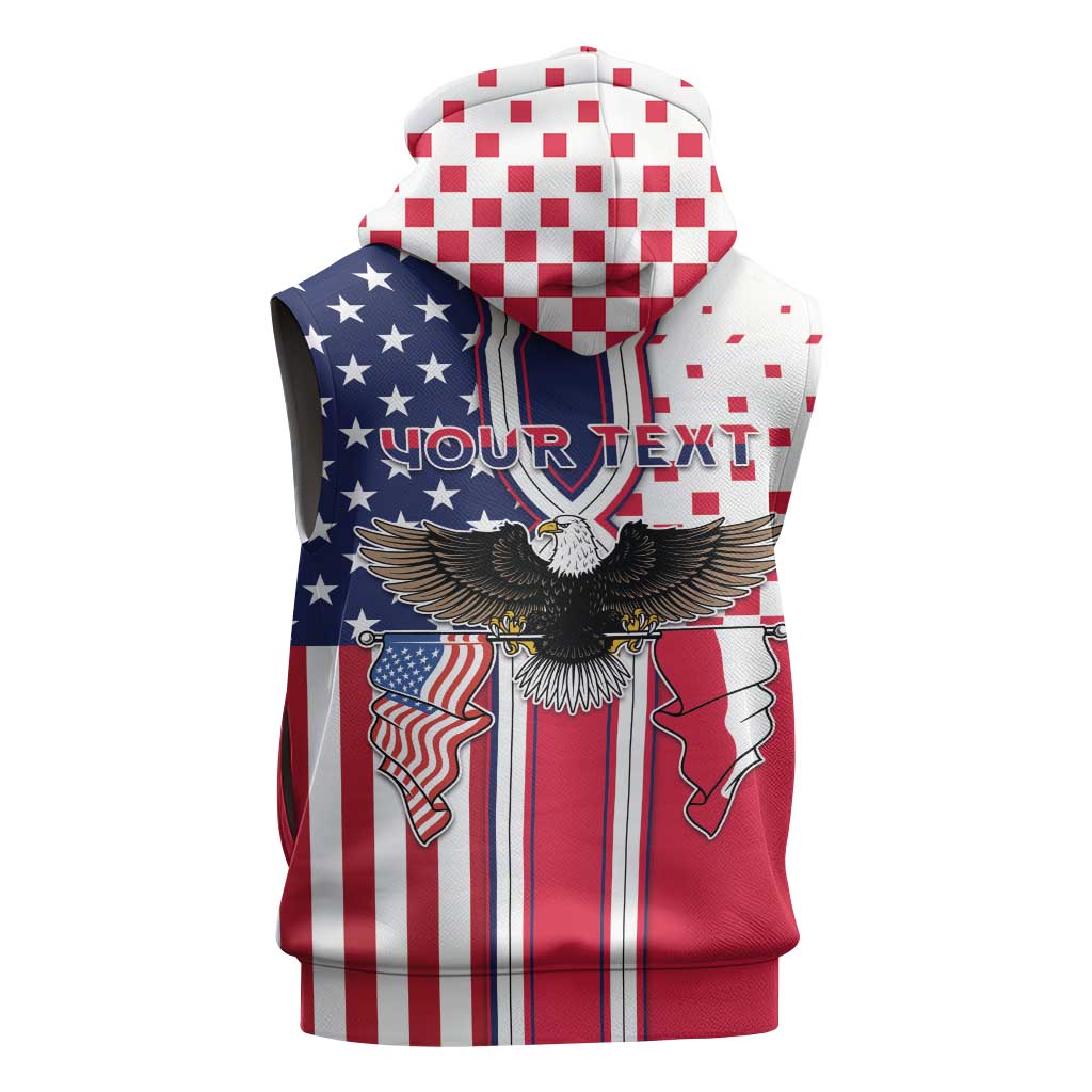 Personalized Polish American Heritage Month Sleeveless Zip Hoodie Unique Style - Wonder Print Shop