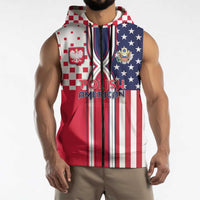 Personalized Polish American Heritage Month Sleeveless Zip Hoodie Unique Style - Wonder Print Shop
